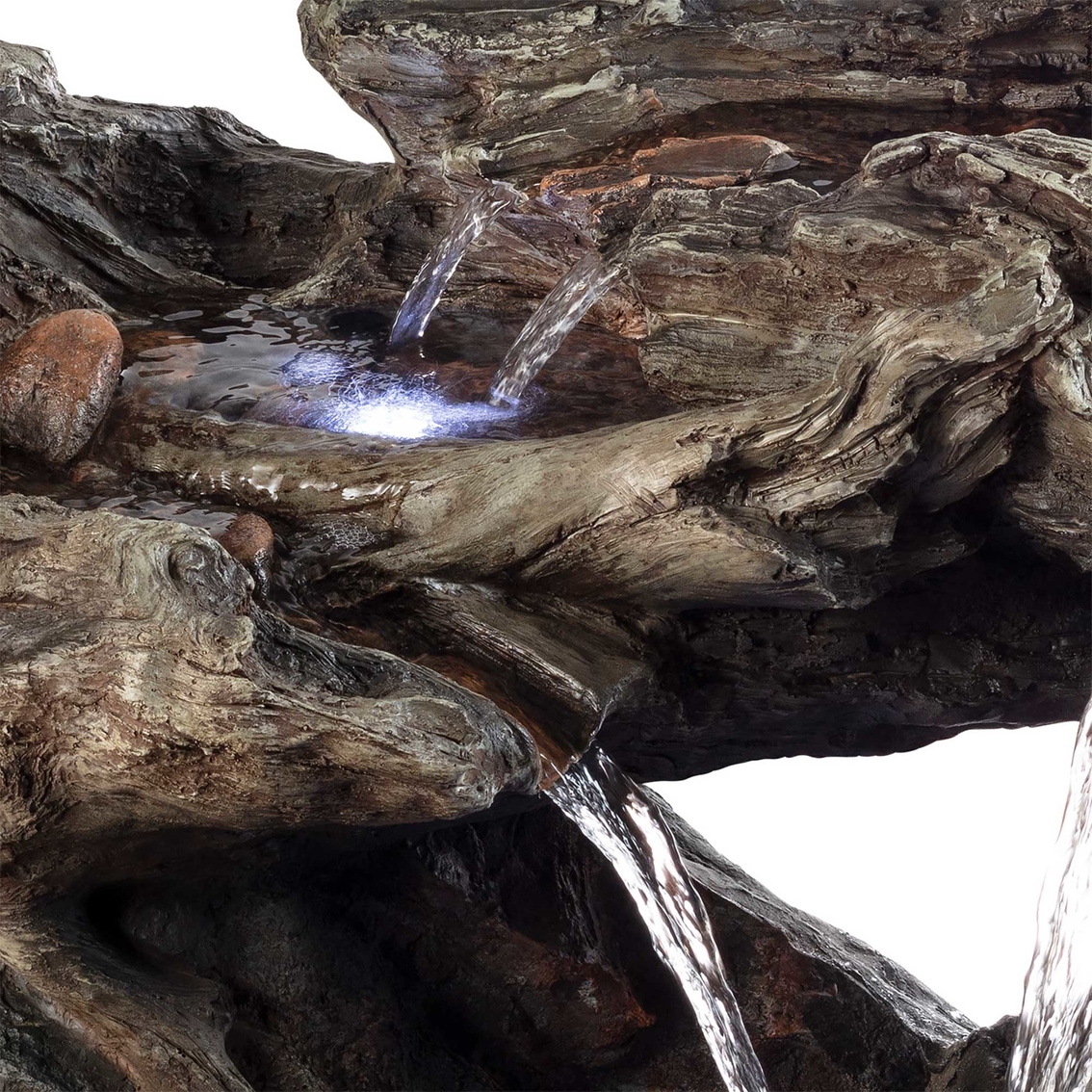 Alpine 3 Tier Rainforest Cascading Fountain with LED Lights - Image 5 of 6