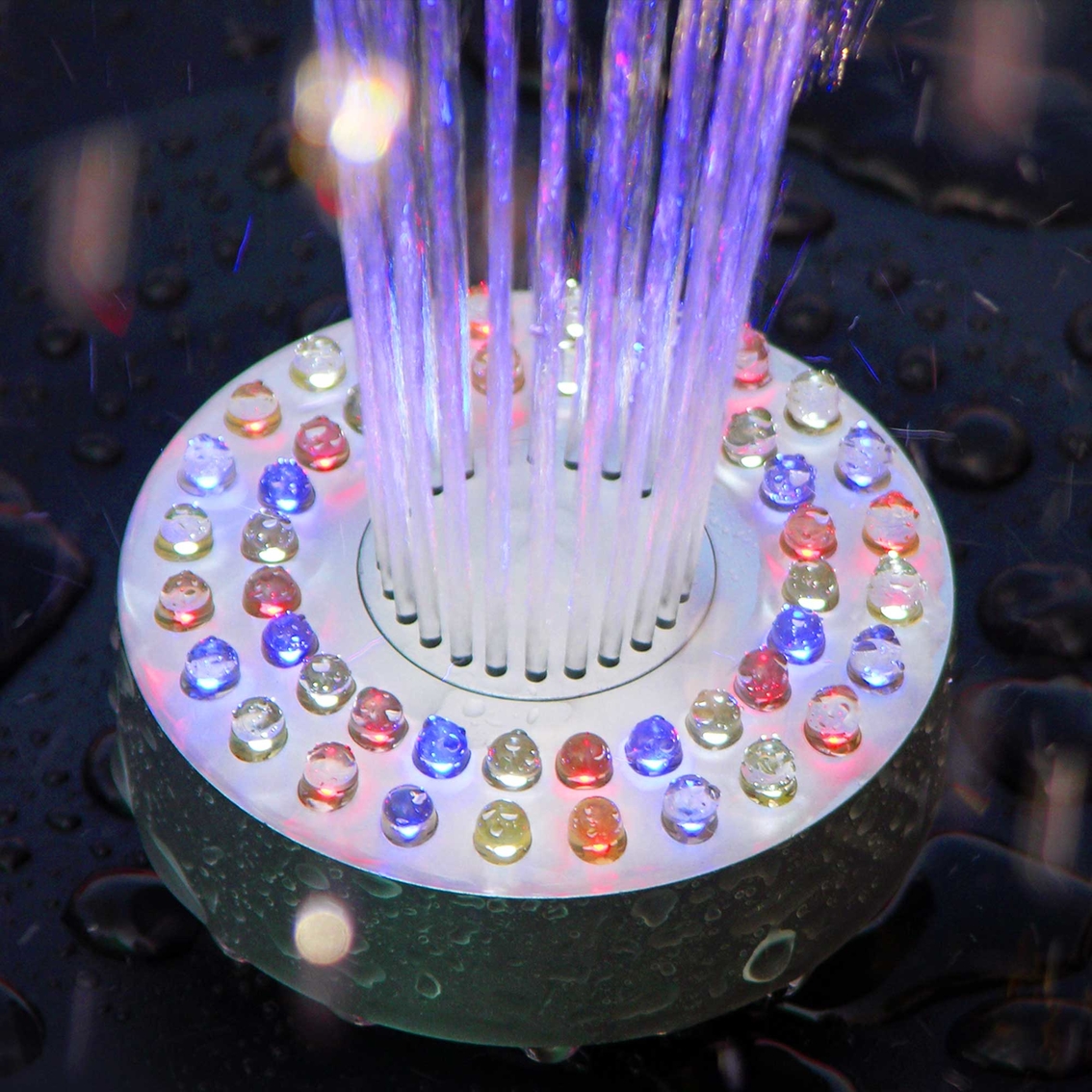 Alpine Floating Spray Fountain with 48 LED Lights and 550 GPH Pump - Image 3 of 8