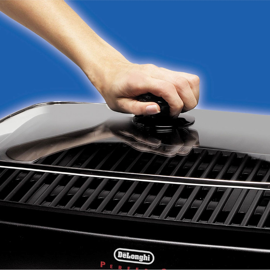 Delonghi Healthy Indoor Grill with Die Cast Aluminum Nonstick Cooking Surface - Image 7 of 8