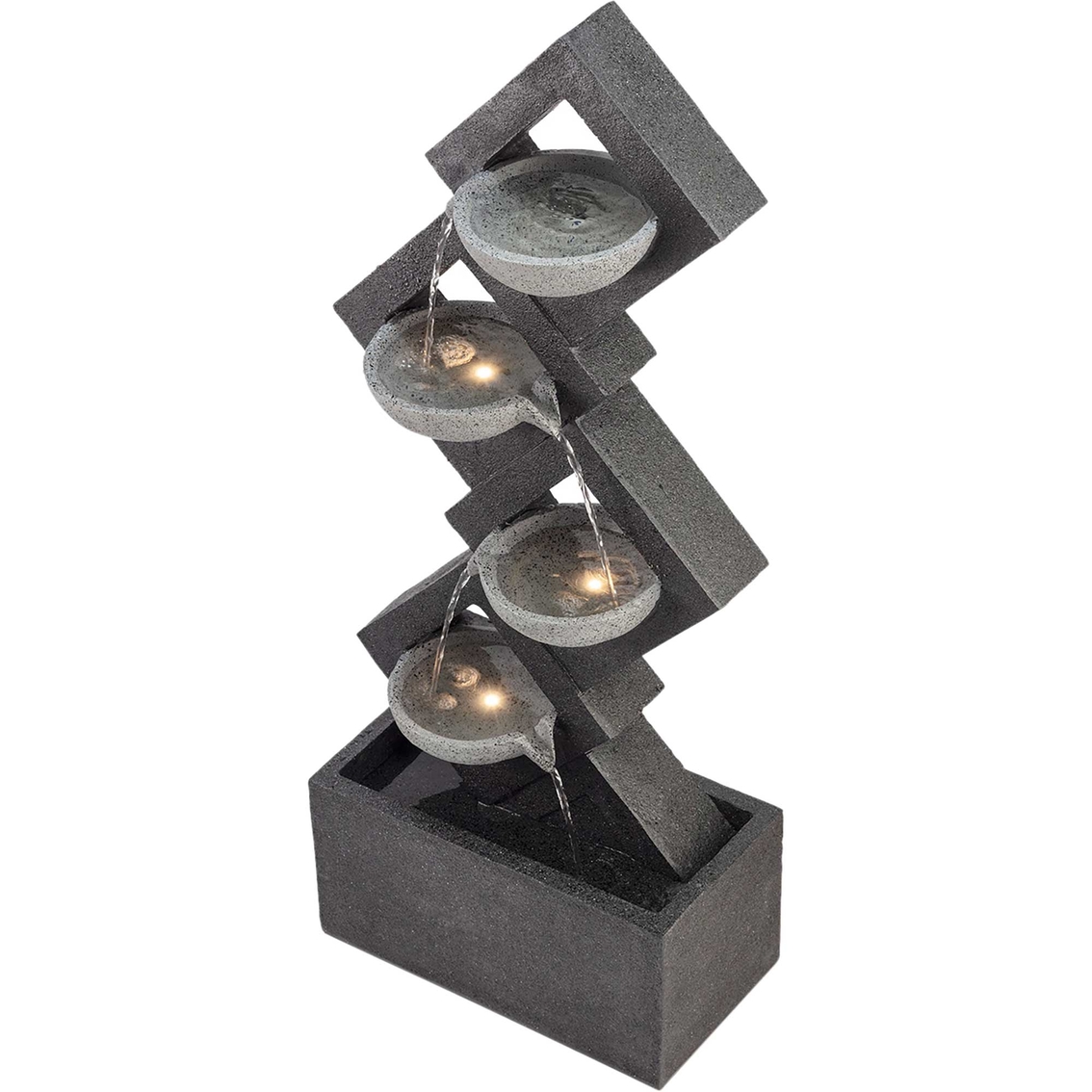 Alpine Calming 4 Tiered Wall Fall Fountain - Image 4 of 6