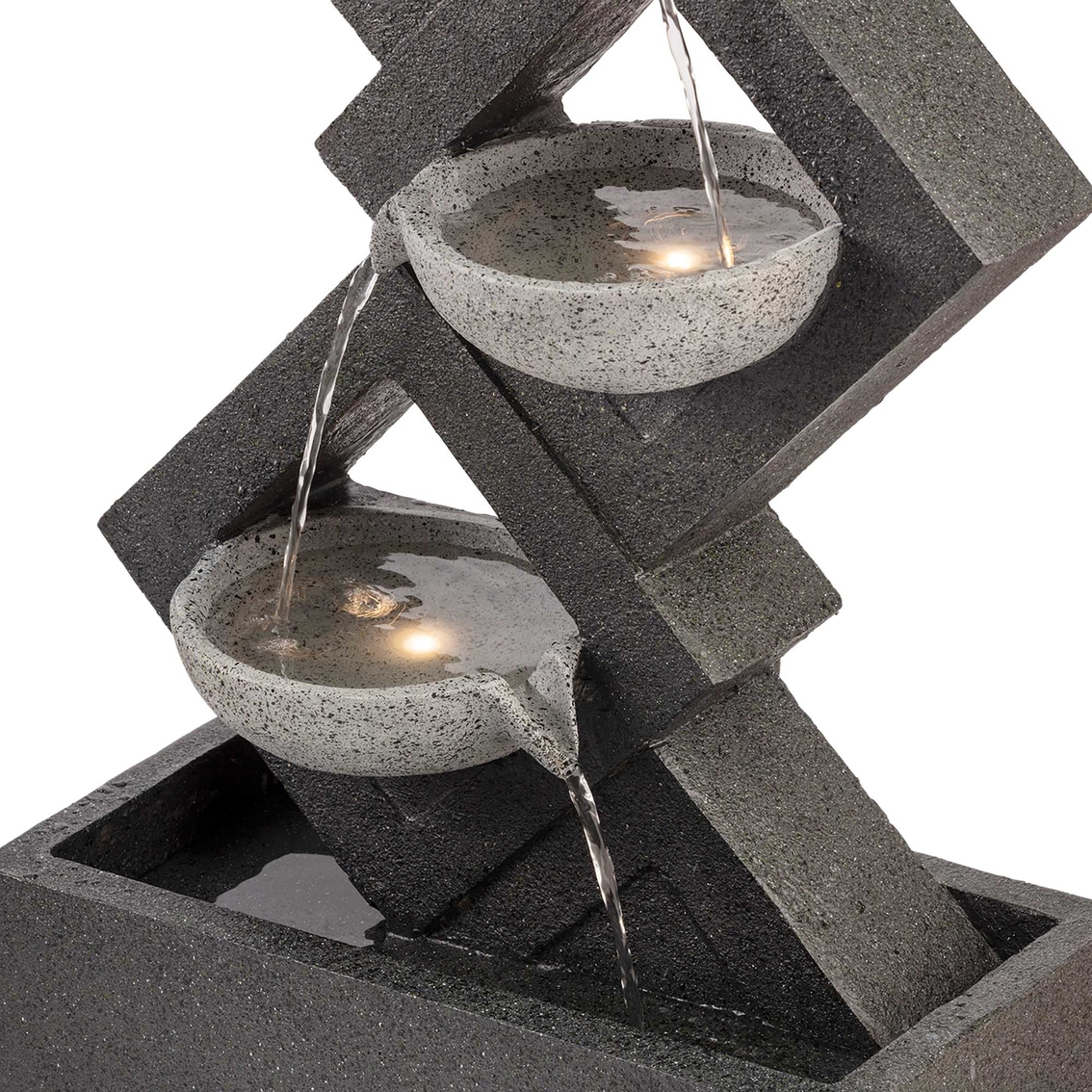 Alpine Calming 4 Tiered Wall Fall Fountain - Image 5 of 6
