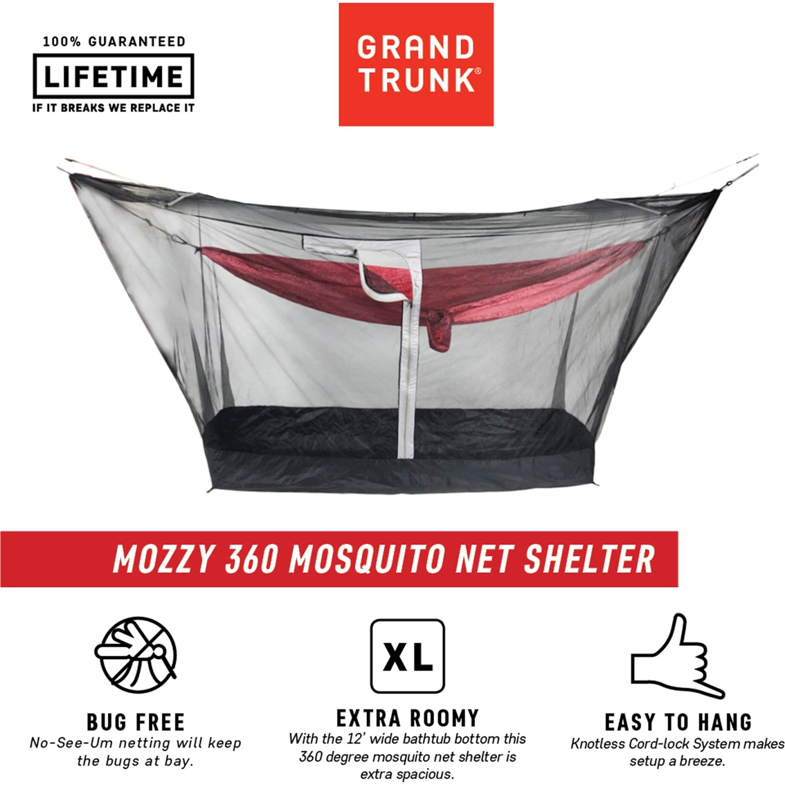 Grand Trunk Mozzy 360 Shelter Deluxe Mosquito Netting - Image 7 of 10