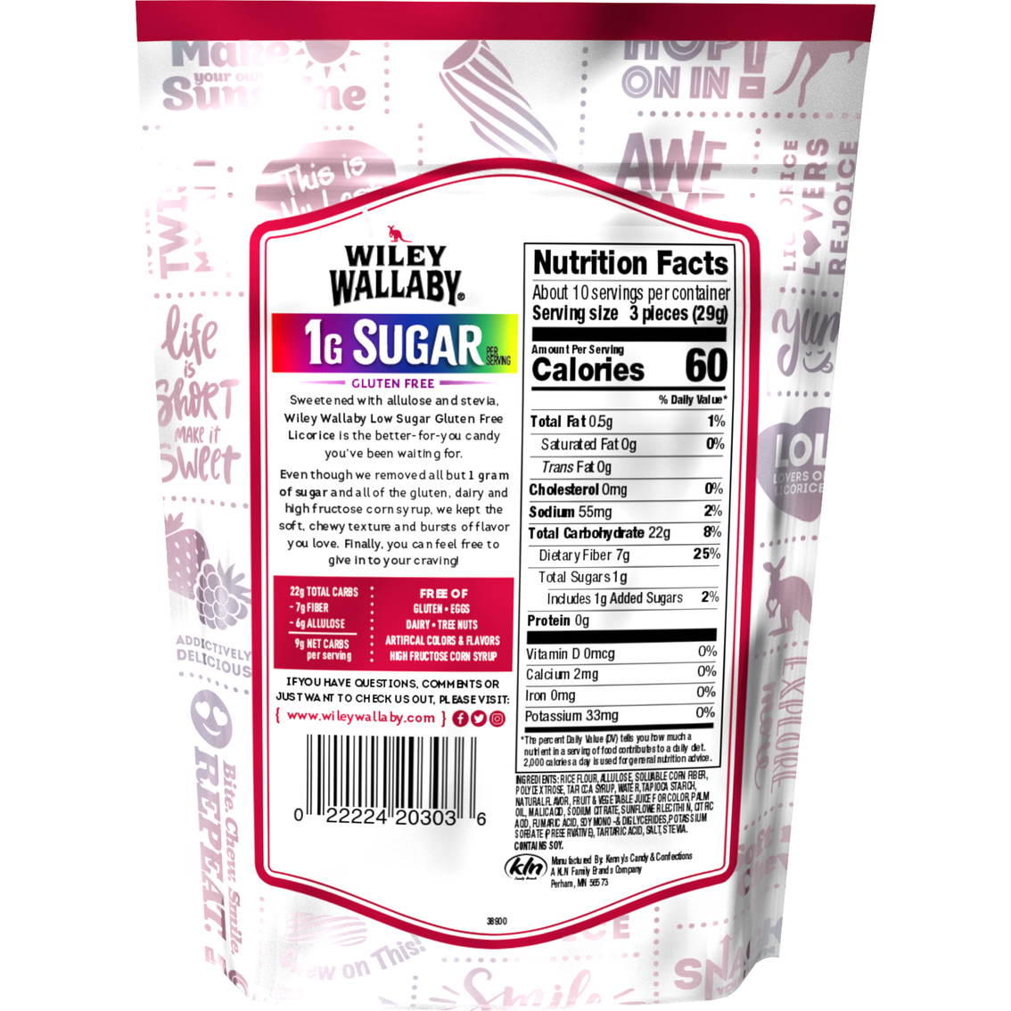 Wiley Wallaby 1g Sugar Very Berry Licorice 5.5 oz. - Image 2 of 2