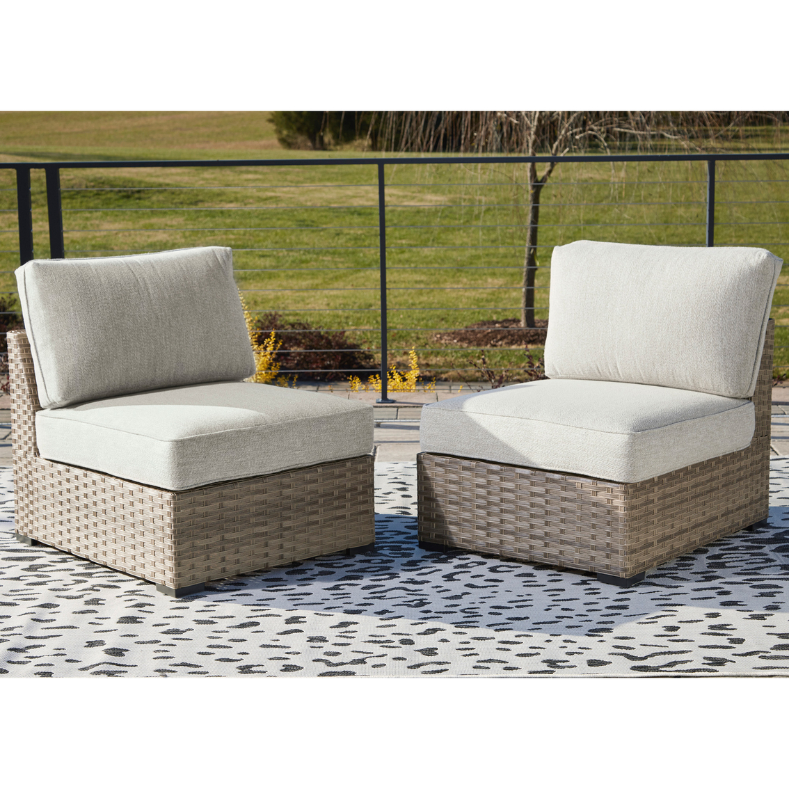 Signature Design by Ashley Calworth Outdoor 6 pc. Set with Firepit Table - Image 3 of 9