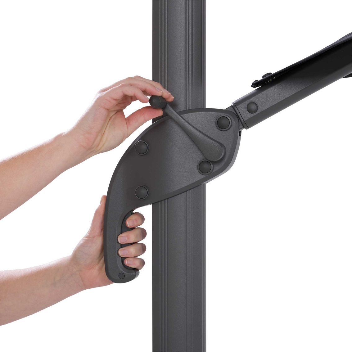 CorLiving 11.5 ft. UV Resistant Deluxe Tilting Patio Umbrella - Image 7 of 10