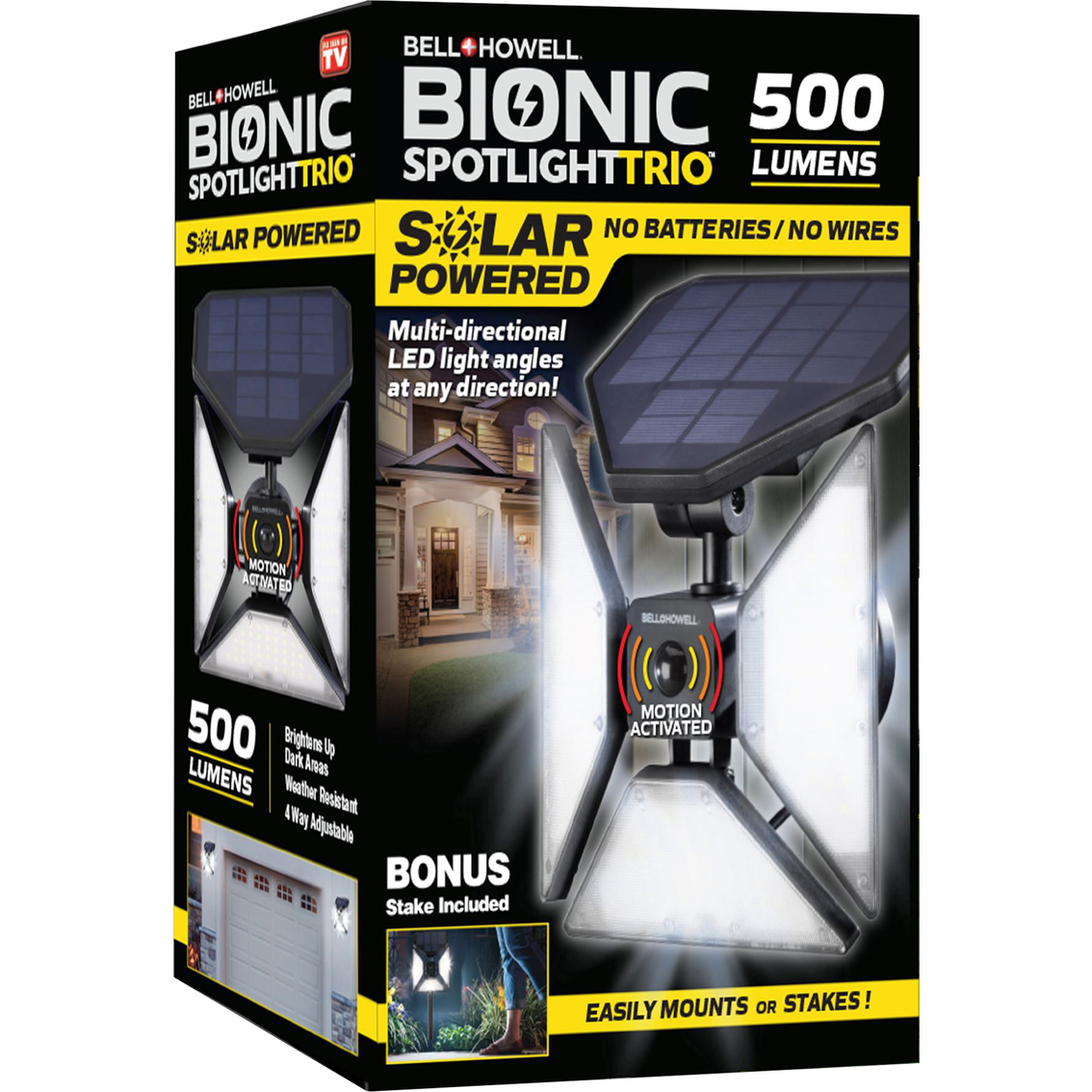 Bell & Howell Bionic Spotlight Trio Solar Powered LED Light - Image 2 of 2