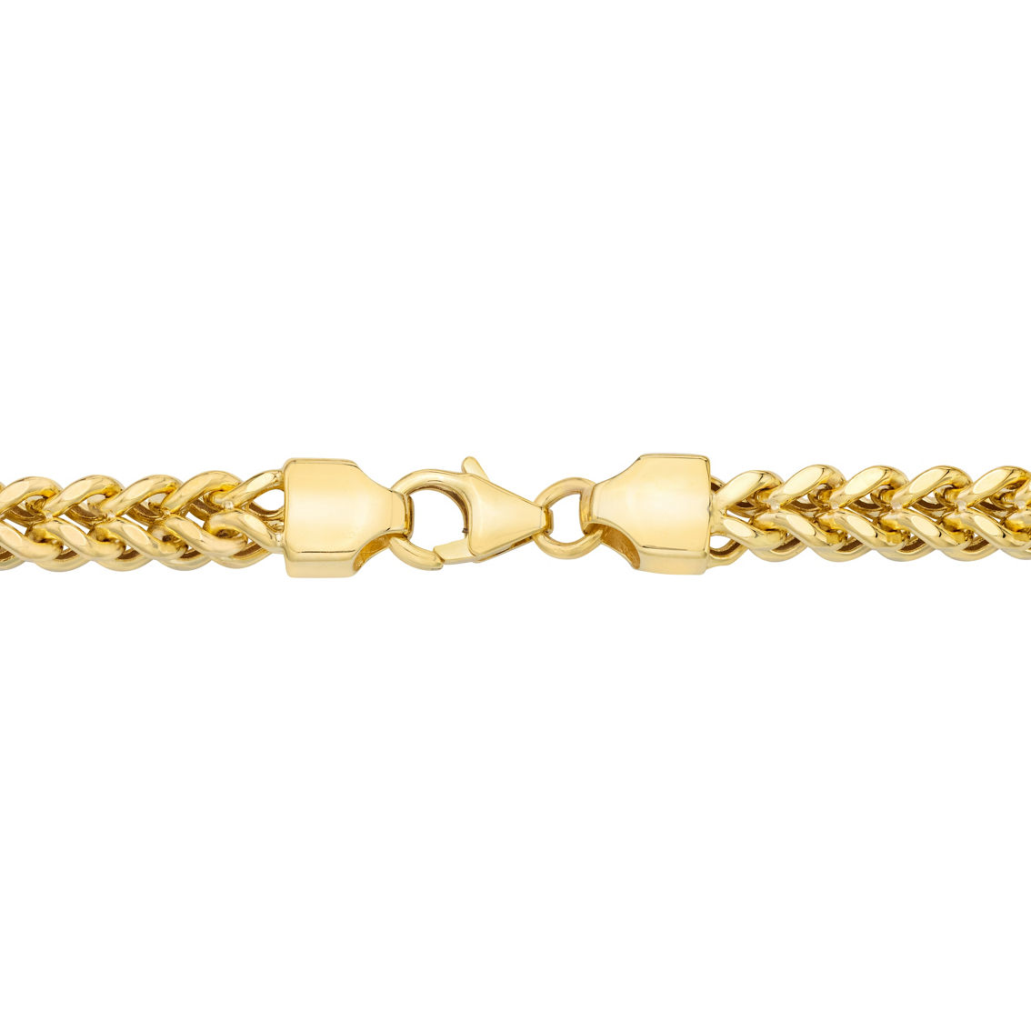 14K Yellow Gold 4mm Solid Diamond Cut Franco Chain Bracelet 8.5 in. - Image 2 of 3