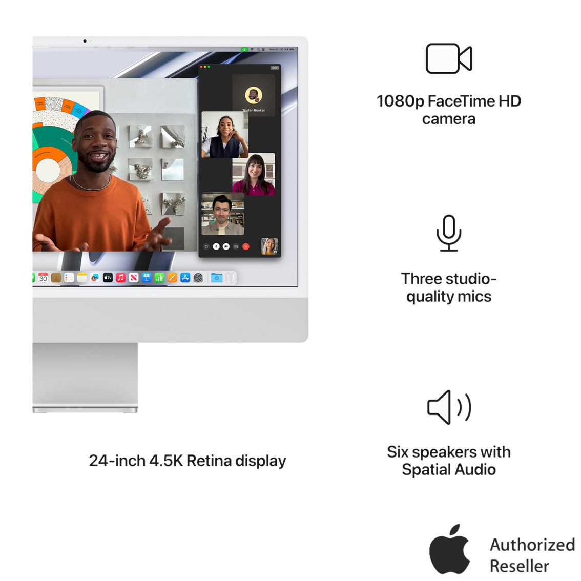 Apple iMac 24 in. Retina Display M3 Chip 8 Core CPU 8 Core GPU 8GB RAM 256GB SDD - Image 5 of 9