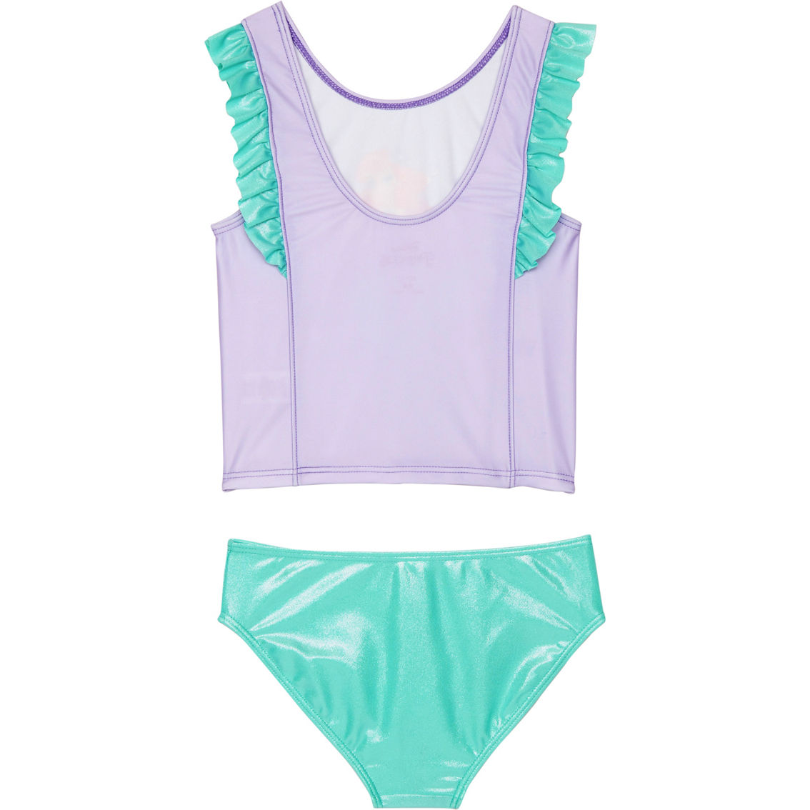 Disney Little Girls Ariel 2 pc. Ruffle Sleeve Swimsuit - Image 2 of 2