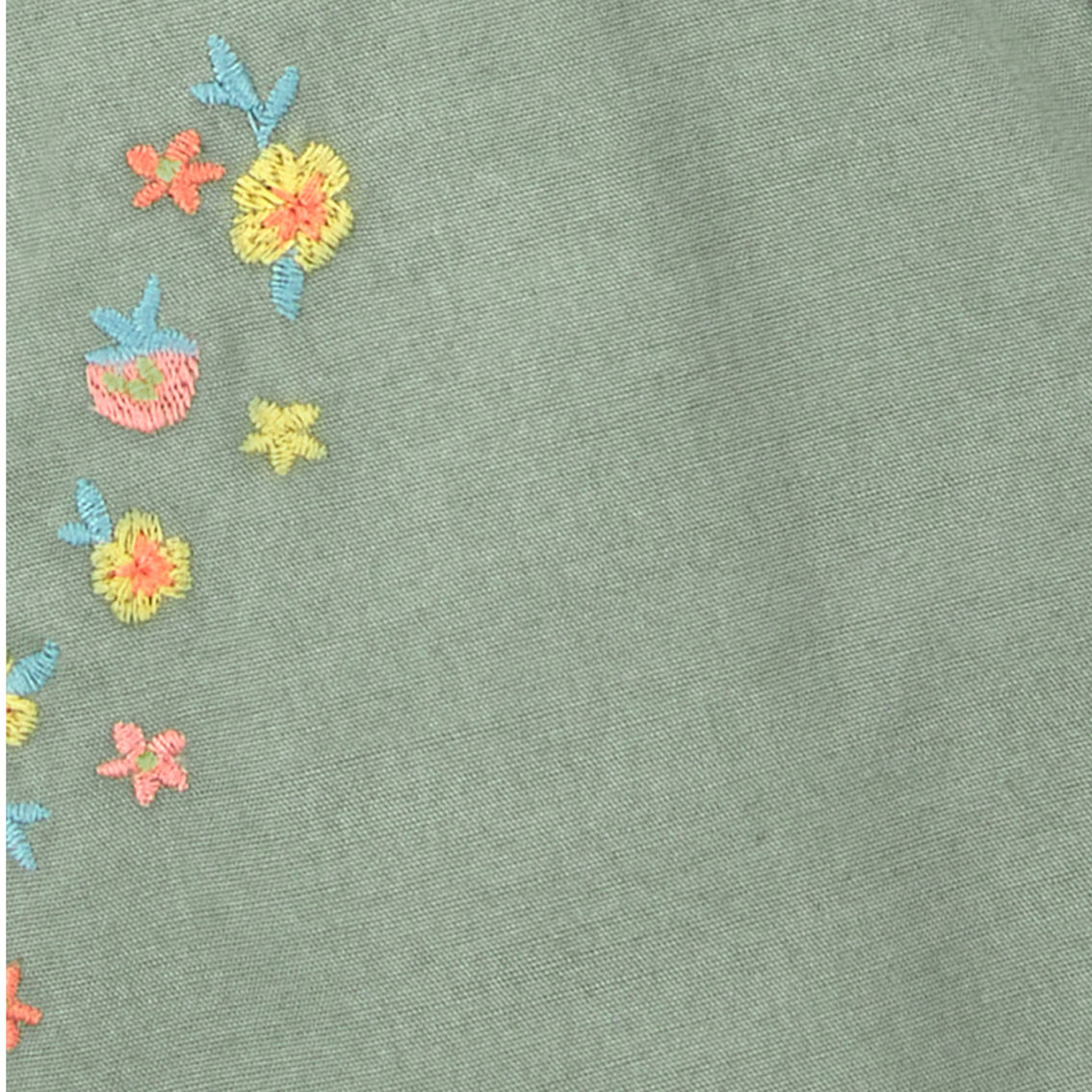 OshKosh B'gosh Toddler Girls Embroidered Floral Shortalls - Image 3 of 3
