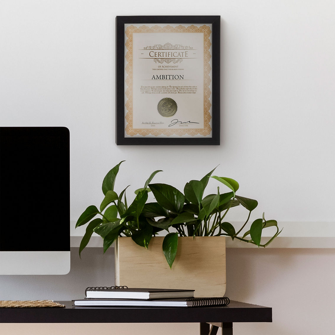 Melannco 8 x10 in. Black Wood Certificate Frame - Image 4 of 4