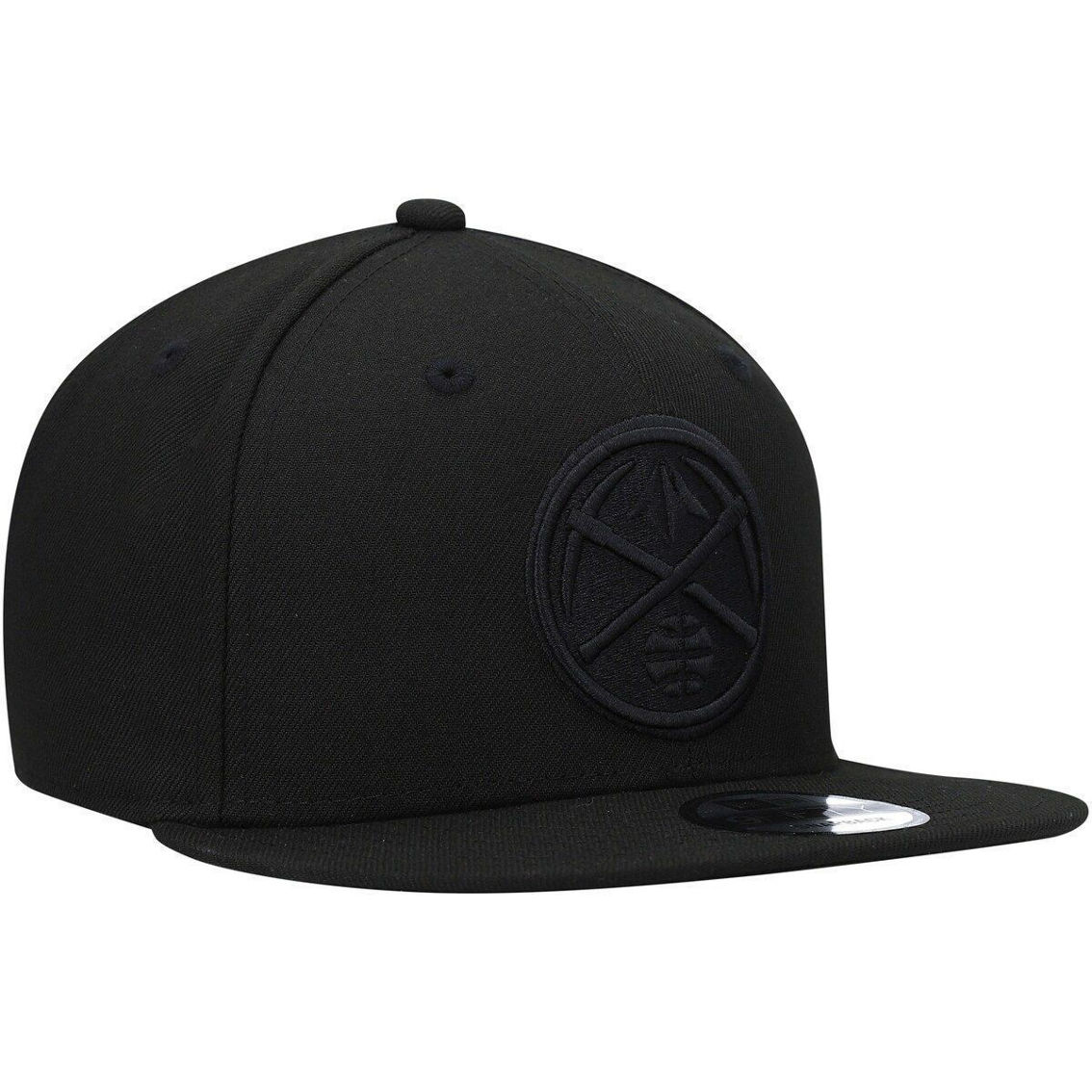 New Era Men's Denver Nuggets Black On Black 9FIFTY Snapback Hat - Image 4 of 4