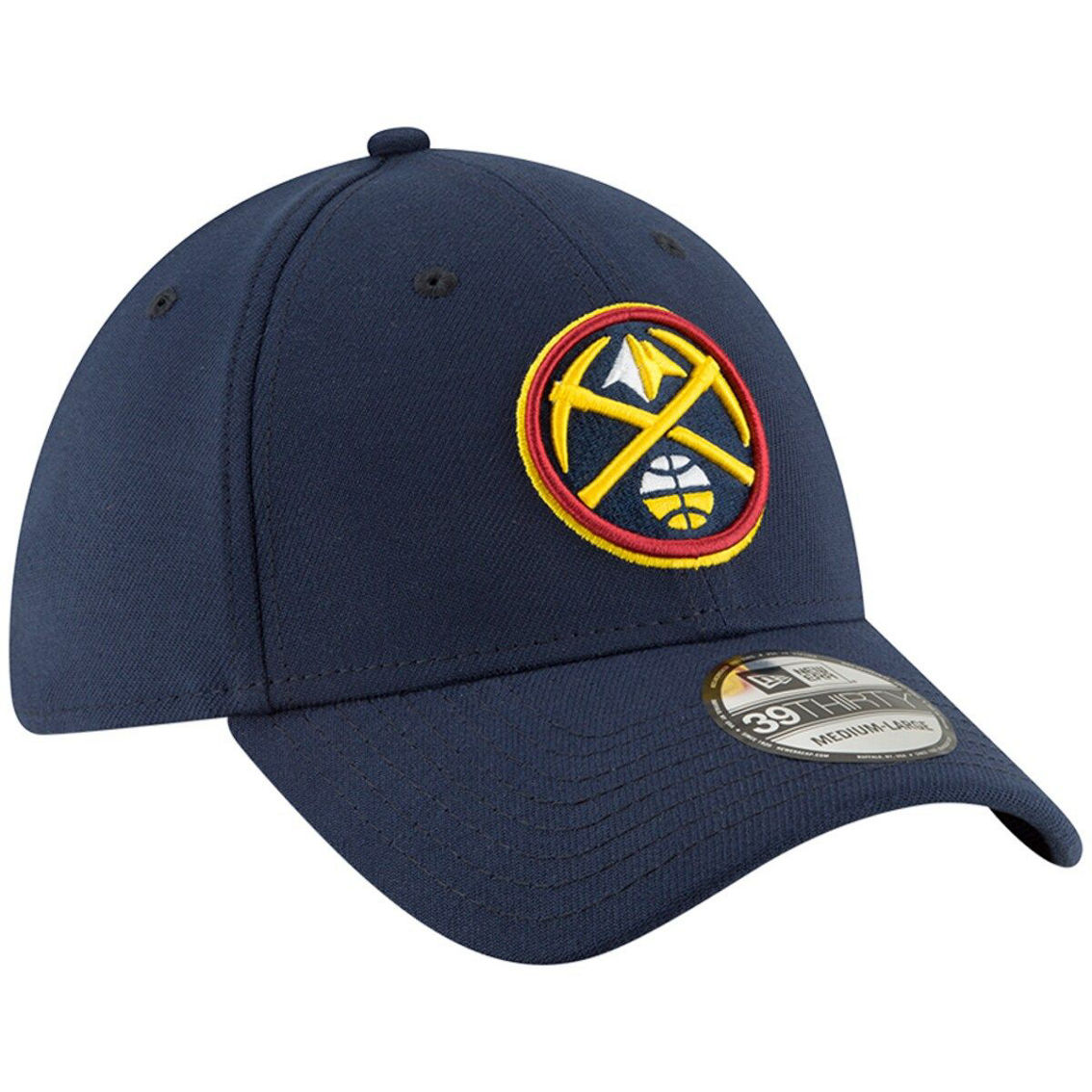 New Era Men's Navy Denver Nuggets Team Classic 39THIRTY Flex Hat - Image 4 of 4