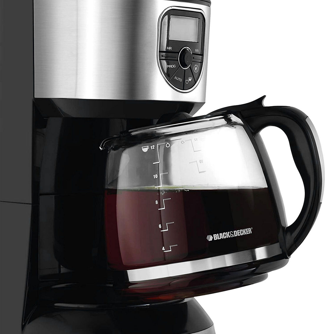 Black and Decker 12 Cup Programmable Coffeemaker in Black and Silver - Image 4 of 5