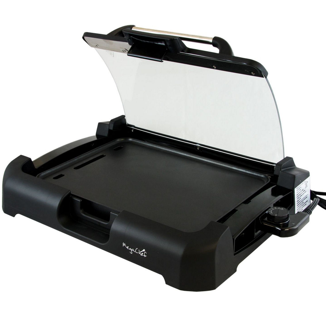 Megachef Reversible Indoor Grill and Griddle with Removable Glass Lid - Image 3 of 5
