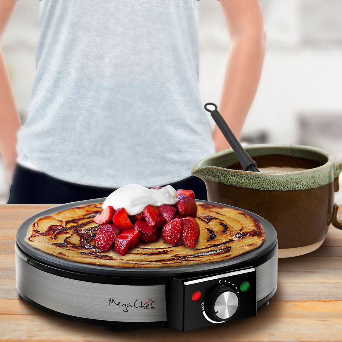 MegaChef Nonstick Crepe and Pancake Maker Breakfast Griddle - Image 4 of 5