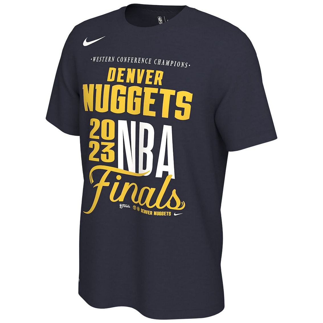 Nike Unisex Navy Denver Nuggets 2023 NBA Finals T-Shirt - Image 3 of 4