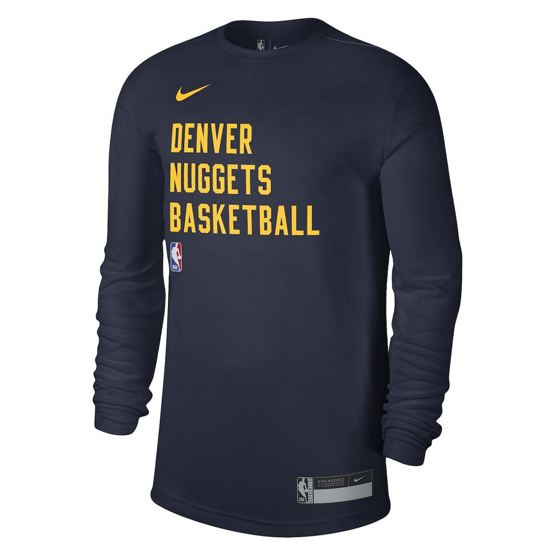 Nike Unisex Navy Denver Nuggets 2023 Legend On-Court Practice Long Sleeve T-Shirt - Image 3 of 4
