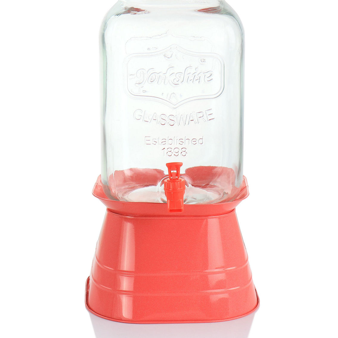 Gibson Home Chiara 2 Gallon Glass Mason Jar Dispenser with Metal Lid and Base in - Image 2 of 5