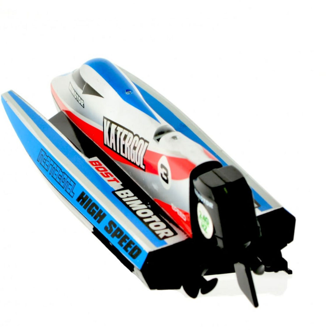 CIS-3313M-B Micro 2.4 Ghz Formula 1 speed boat with decals 2 colors Red and Blue - Image 5 of 5