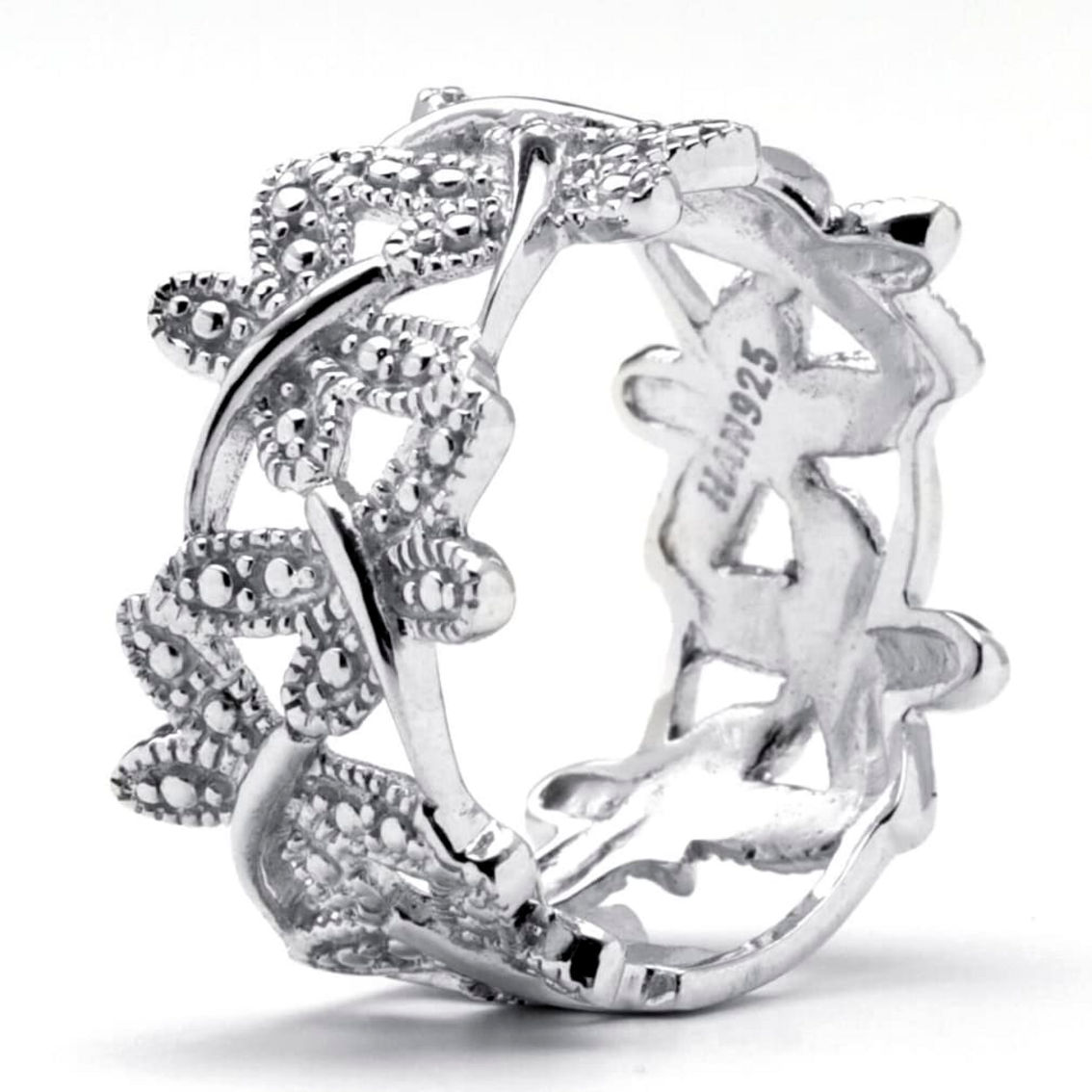 PalmBeach Diamond Accented Butterfly Ring in Platinum-plated Sterling Silver - Image 2 of 5