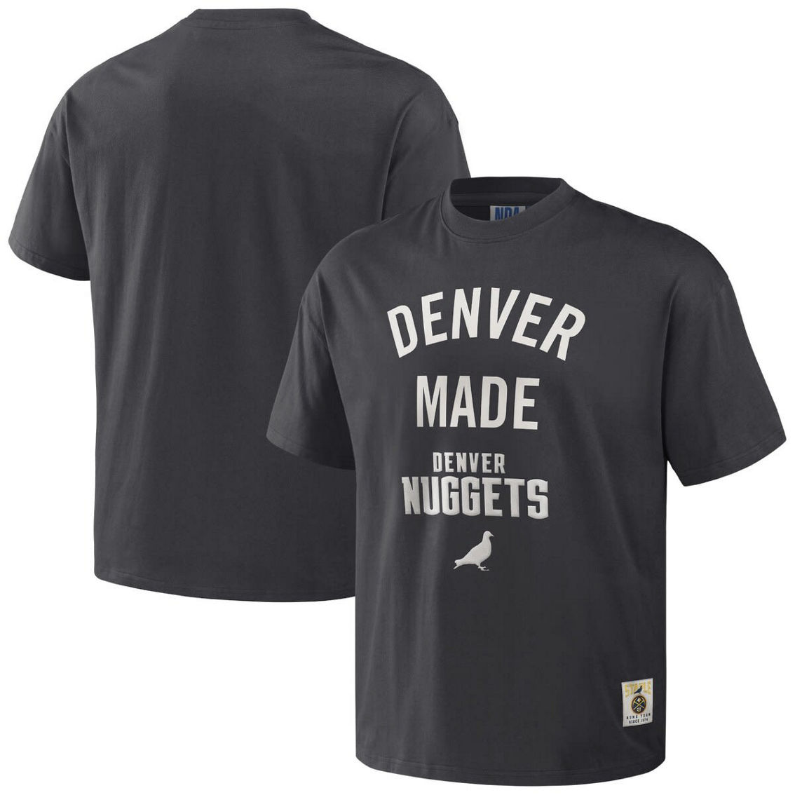 Staple Men's NBA x Anthracite Denver Nuggets Heavyweight Oversized T-Shirt - Image 2 of 4