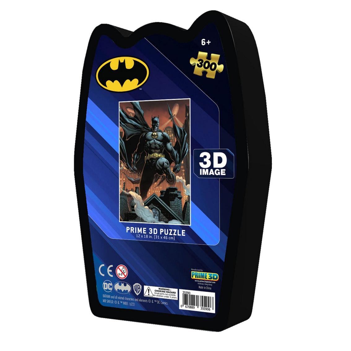 Prime 3D DC Comics Batman 3D Lenticular Puzzle in a Collectible Shaped Tin: 300 Pcs - Image 3 of 5