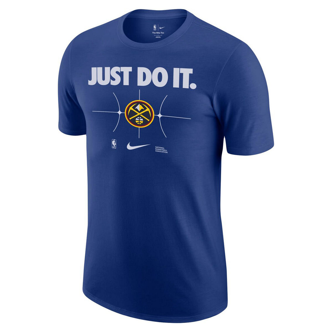 Nike Men's Navy Denver Nuggets Just Do It T-Shirt - Image 3 of 4