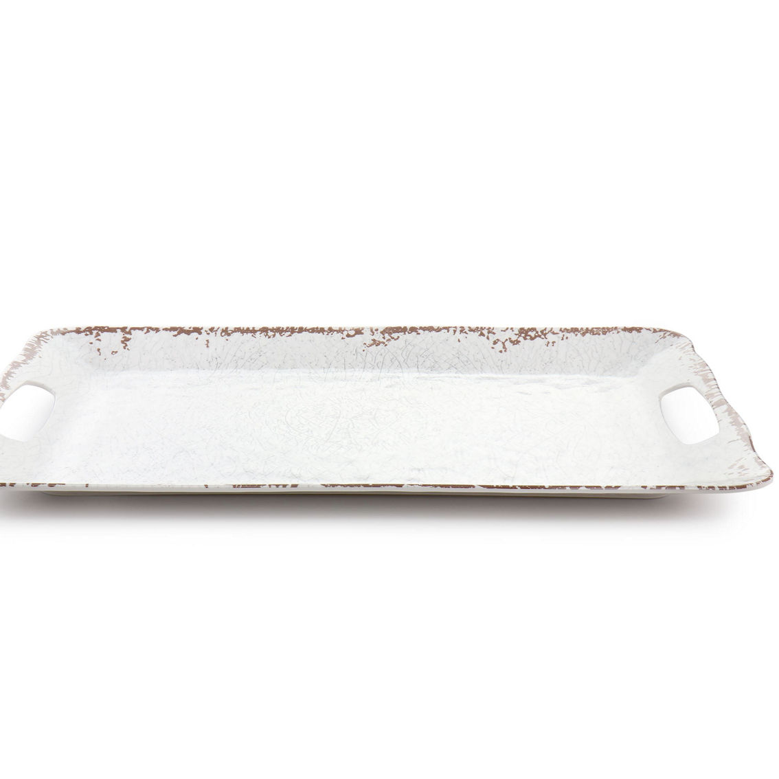 Laurie Gates Mauna 2 Piece Melamine Serving Tray Set in White - Image 4 of 5