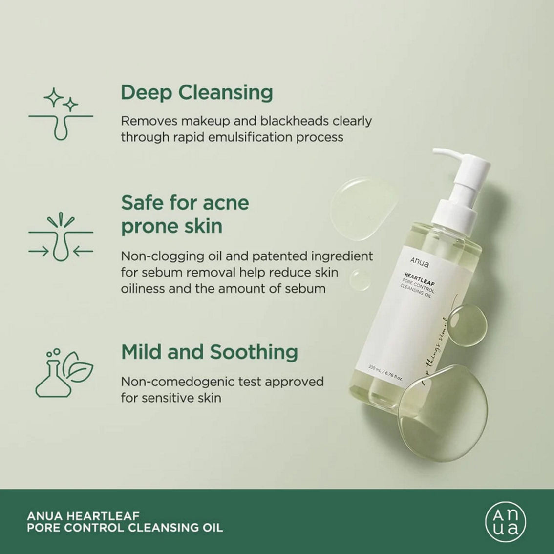 ANUA Heartleaf Pore Control Cleansing Oil 200 ml - Image 2 of 4