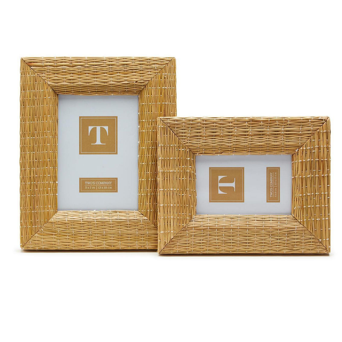 Two's Company S/2 Woven Reeds Frames - Image 4 of 5