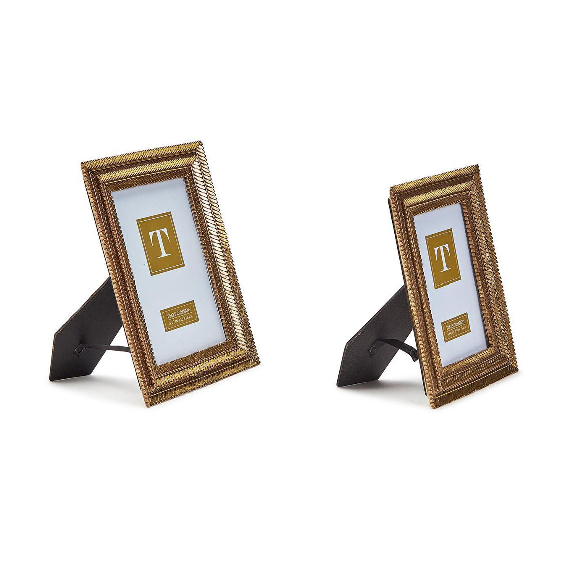 Two's Company Gold Fern S/2 Photo Frame - Image 4 of 4