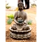 Alpine Buddha with Lotus Flowers Tabletop Fountain with LED Light - Image 2 of 8