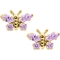 Kids June Birthstone Butterfly Earrings - Image 1 of 2