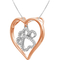 Animal's Rock Sterling Silver & 14K Plated 1/7 Ctw Diamond Swing Paw Heart Pendant - Image 2 of 4