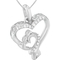 Sterling Silver 1/10 CTW Diamond Mother and Child Pendant - Image 2 of 5