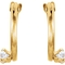 Karat Kids 14K Yellow Gold 12mm Hoop/Cubic Zirconia Earrings - Image 2 of 3