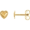 Karat Kids 14K Yellow Gold Filigree Heart Earrings - Image 1 of 3