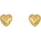 Karat Kids 14K Yellow Gold Filigree Heart Earrings - Image 2 of 3
