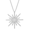 Sterling Silver 1/3 CTW Starburst Diamond Pendant - Image 1 of 3