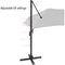 CorLiving 11.5 ft. UV Resistant Deluxe Tilting Patio Umbrella - Image 6 of 10