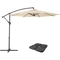 CorLiving PPU-410-Z1 9.5 ft. UV Resistant Offset Patio Umbrella and Base - Image 1 of 4