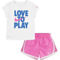 Nike Toddler Girls All Day Tee and Tempo Shorts 2 pc. Set - Image 1 of 3