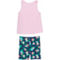 Gumballs Toddler Girls Mist Pink Bow Graphic Tank and Bike Shorts 2 pc. Set - Image 2 of 2