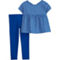 Carter's Toddler Girls Blue Top and Leggings 2 pc. Set - Image 1 of 2