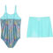 Limited Too Girls Mermaid Shell Foil One-Piece and Mesh Skirt 2 pc. Swim Set - Image 2 of 2