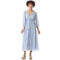 WallFlower Juniors Peasant Midi Dress in Blue with a White Boho Folk Floral - Image 3 of 3