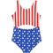Surf Zone Little Girls American Flag 1 pc. Swimsuit - Image 2 of 2