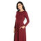 24seven Comfort Apparel Midi Length Fit N Flare Pocket Dress - Image 2 of 4
