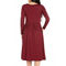 24seven Comfort Apparel Midi Length Fit N Flare Pocket Dress - Image 3 of 4
